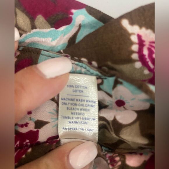 Old Navy Floral Halter Blouse - Brown and Pink - Picture 4 of 4